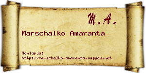 Marschalko Amaranta névjegykártya
